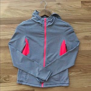 girls striped athletic jacket